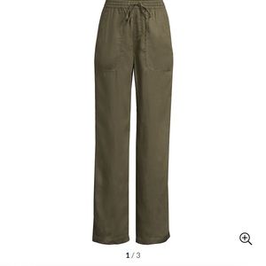 Lands End Tencel Drawstring Pants Gorgeous size 8 NWOT High-Rise Wide leg